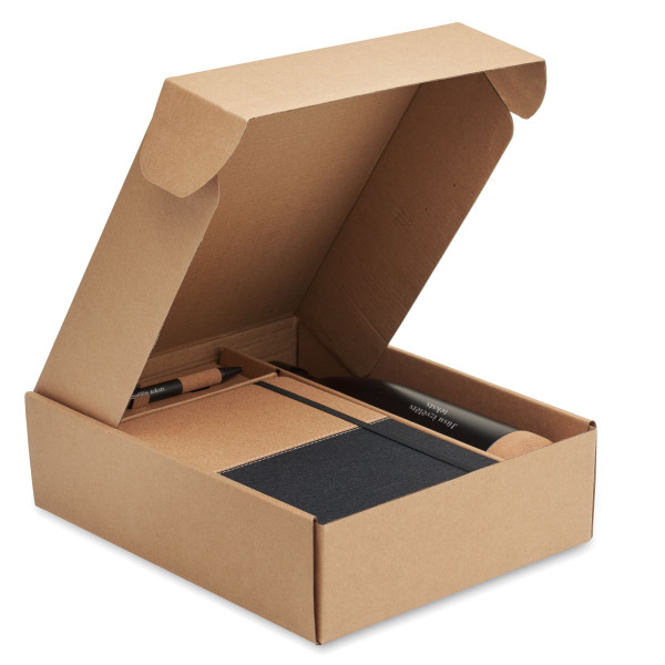 Ilgtspējīga dāvanu komplekts "ECO Black" ar Jūsu izvēlētu tekstu