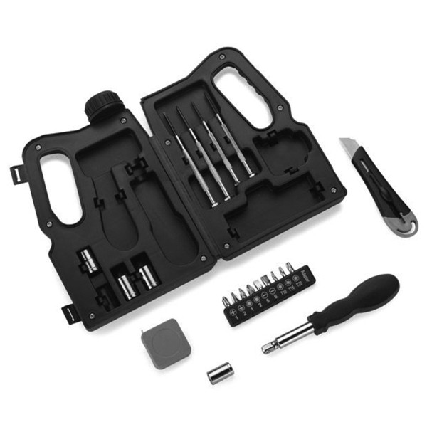 Kanistras formas instrumentu komplekts "Mazs komplekts, lieli darbi"