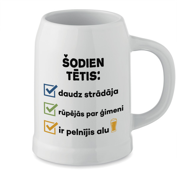 Keramikas kauss "Šodien tētis..."