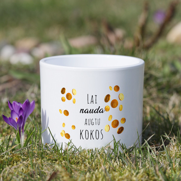 Keramikas pods "Lai nauda augtu kokos"