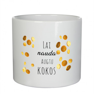 Keramikas pods "Lai nauda augtu kokos"