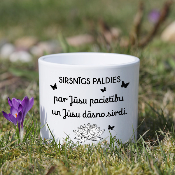 Keramikas pods "Sirsnīgs paldies skolotājam"