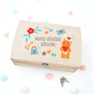 Koka kastīte "Manas bērnības dārgumi"