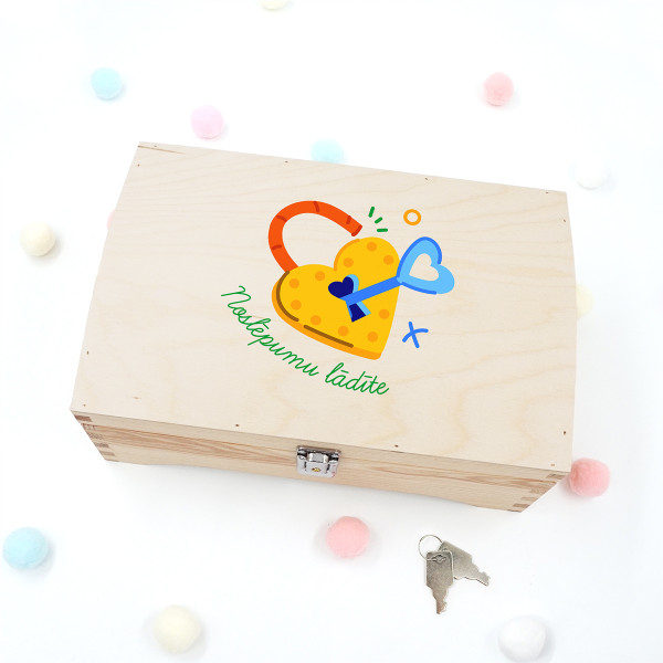 Koka kastīte "Noslēpumu lādīte" Koka kastīte "Noslēpumu lādīte"