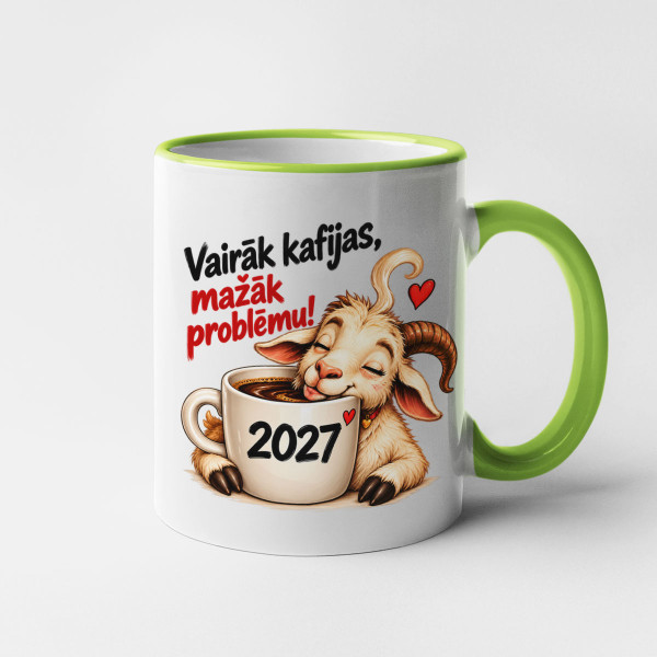 Krūze „2027 – Vairāk kafijas, mazāk problēmu“
