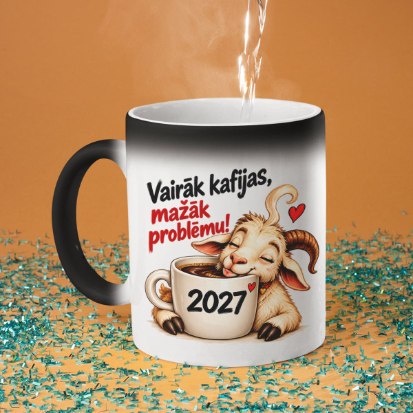 Krūze „2027 – Vairāk kafijas, mazāk problēmu“