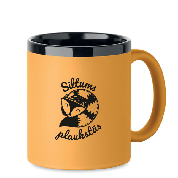 Krūze ar gravējumu "Siltums plaukstās"