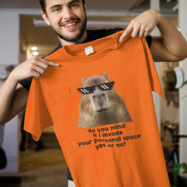 T-krekls "Kapibara" ar tekstu pēc Jūsu izvēles