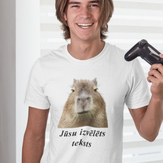 T-krekls "Kapibara" ar tekstu pēc Jūsu izvēles