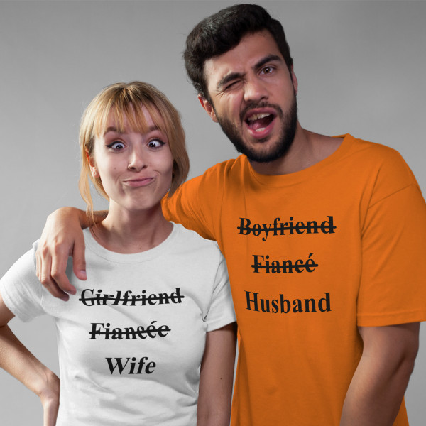 T-kreklu komplekts "Wife and husband"