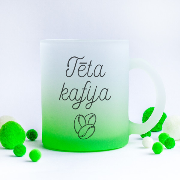 Matēta stikla krūze "Tēta kafija"