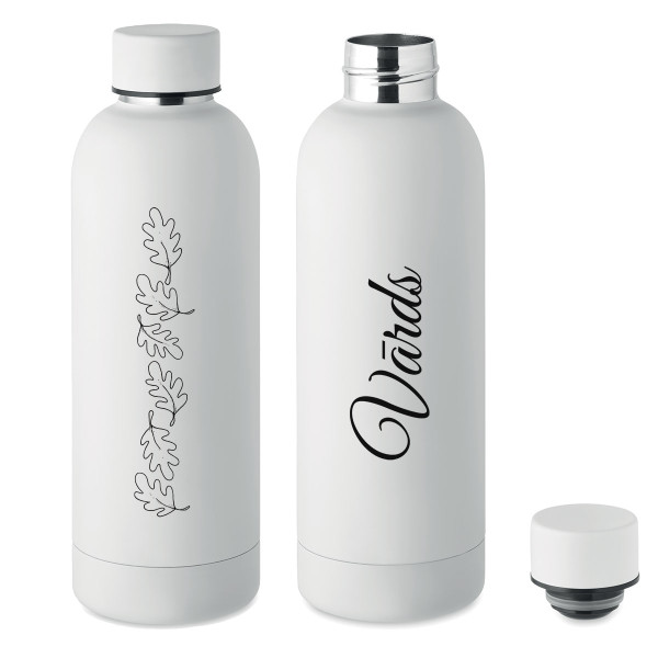 Metāla termokrūze "Ozola lapas" ar Jūsu izvēlētu nosaukumu (500ml)