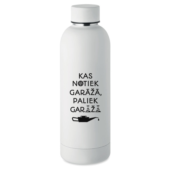 Metāla termopudele "Paliek garāža" (500ml)