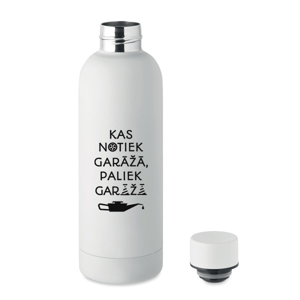 Metāla termopudele "Paliek garāža" (500ml)