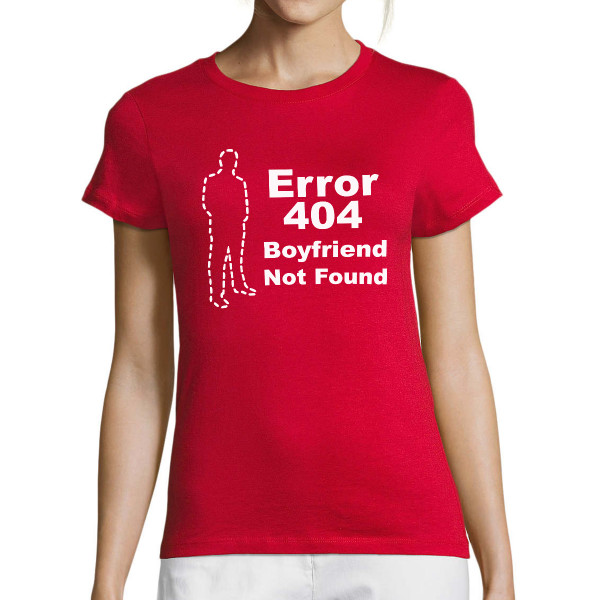 Sieviešu T-krekls "Boyfriend not found"