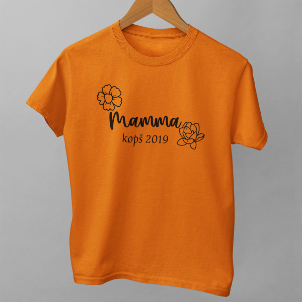 Sieviešu t-krekls "Mamma kopš" ar gadu pēc izvēles