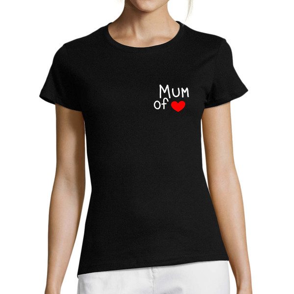 Sieviešu t-krekls "Mum" ar Jūsu izvēlētu sirsniņu skaitu