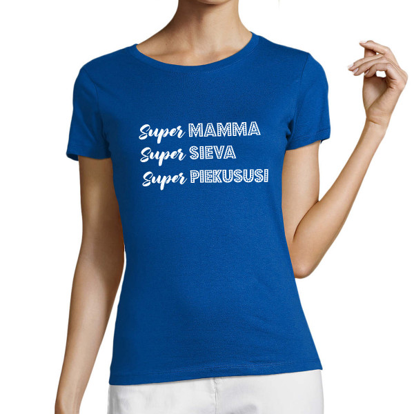 Sieviešu T-krekls "Super mammas apraksts"