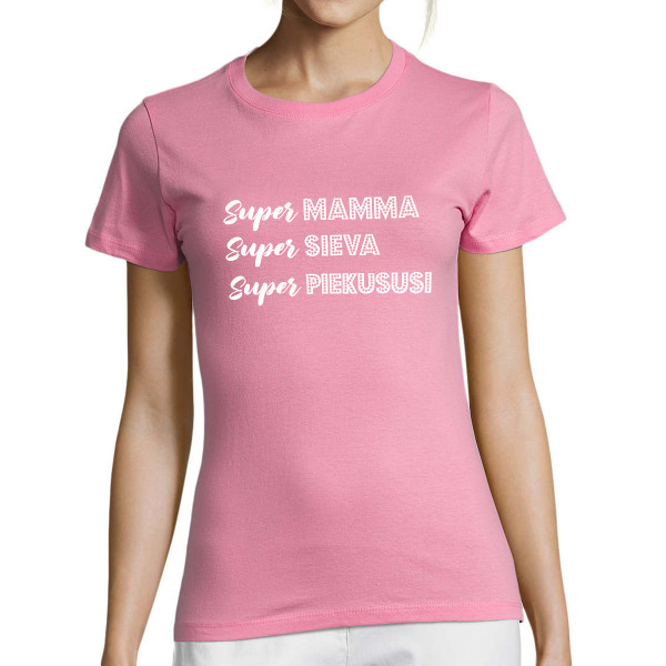 Sieviešu T-krekls "Super mammas apraksts"