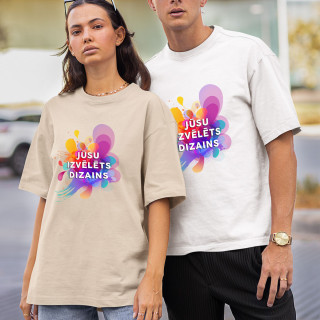 Oversized UNISEX T-krekls ar jūsu pašu dizainu