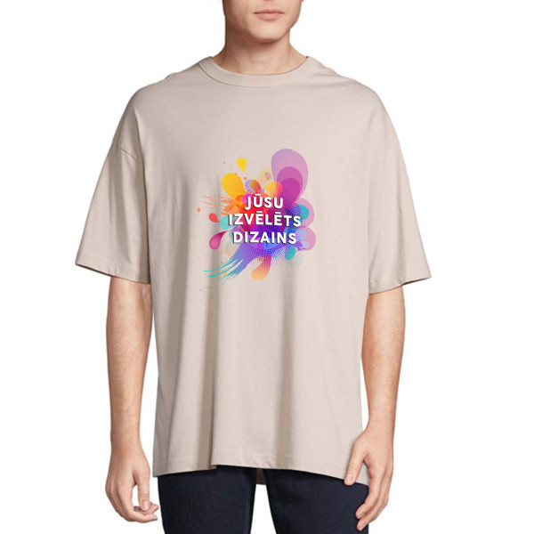 Oversized UNISEX T-krekls ar jūsu pašu dizainu