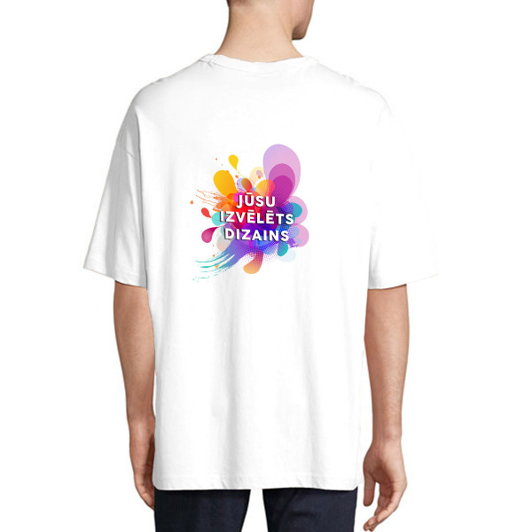 Oversized UNISEX T-krekls ar jūsu pašu dizainu