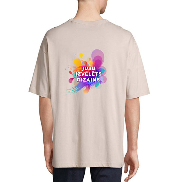 Oversized UNISEX T-krekls ar jūsu pašu dizainu