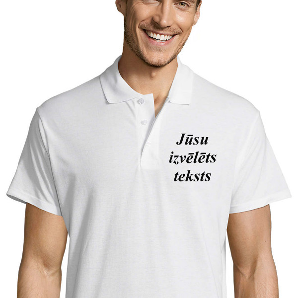 Polo krekls ar tekstu pēc Jūsu izvēles