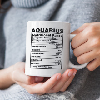 Krūze "Aquarius Nutrition Facts"