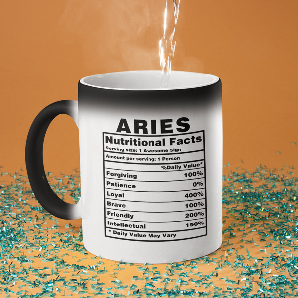 Krūze "Aries Nutrition Facts"