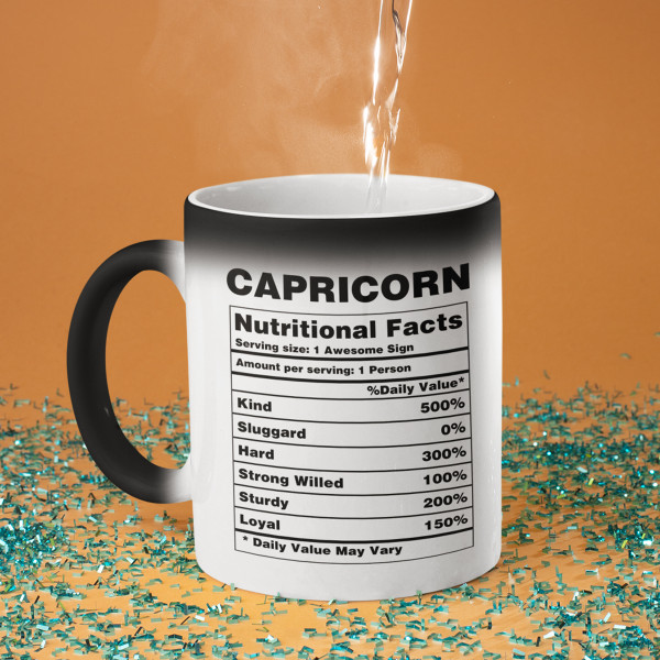 Krūze "Capricorn Nutrition Facts"
