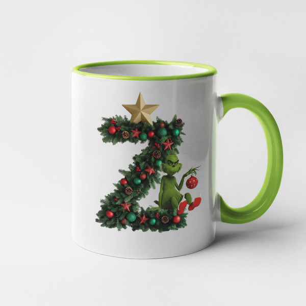 Krūze "Grinch Christmas" ar burtu pēc izvēles