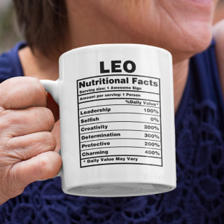 Krūze "Leo Nutrition Facts"