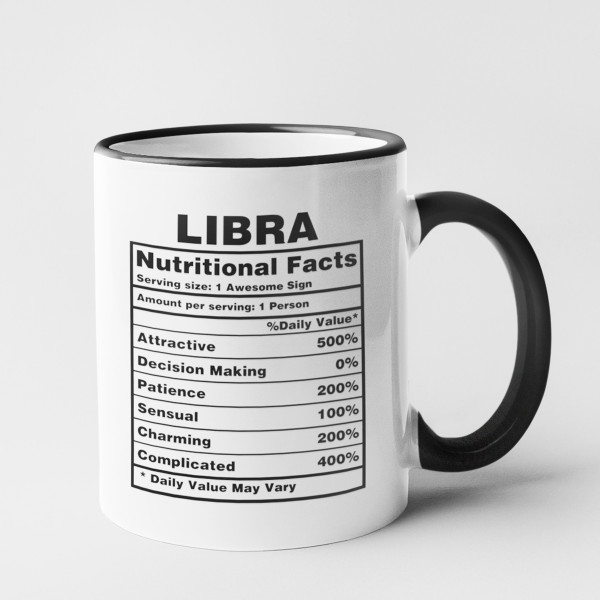Krūze "Libra Nutrition Facts"