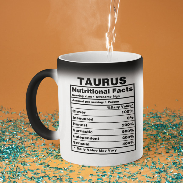 Krūze "Taurus Nutrition Facts"