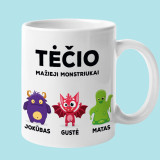 Krūze "Tēta mazie briesmonīši" ar bērnu vārdiem