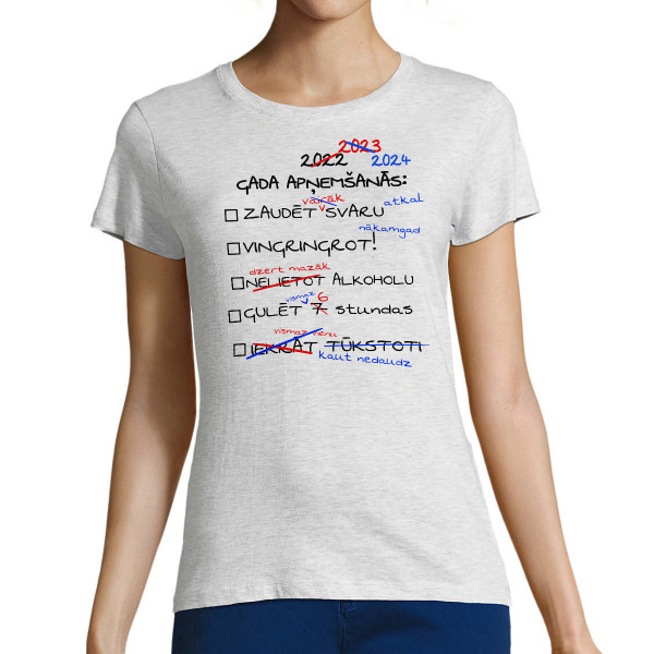 Sieviešu t-krekls "2024. gada plāni"