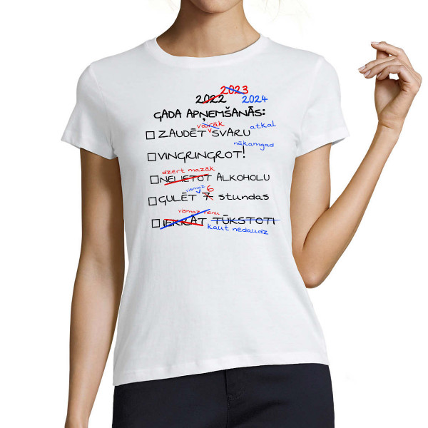 Sieviešu t-krekls "2024. gada plāni"