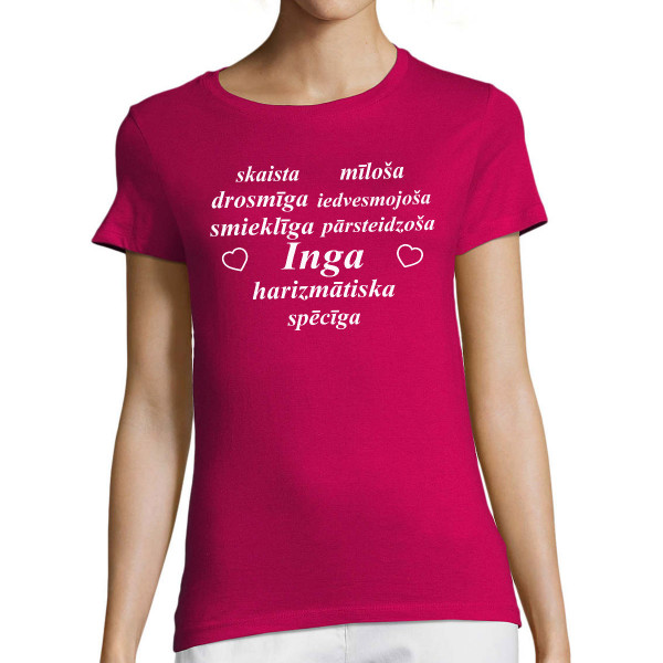 Sieviešu t-krekls "Labākā mamma" ar Jūsu izvēlētu vārdu