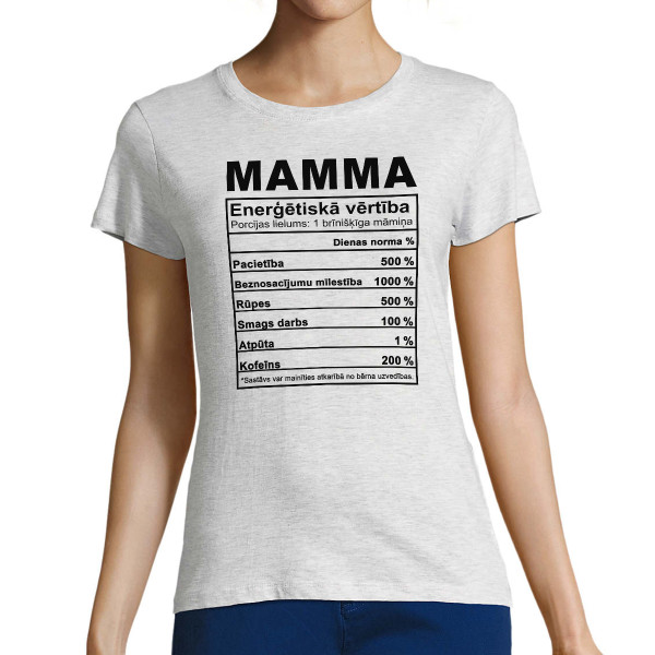 Sieviešu t-krekls "Mammas sastāvs"