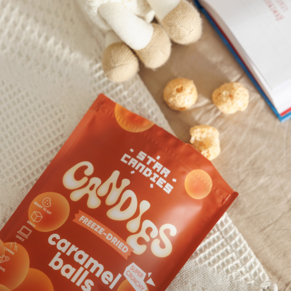STAR CANDIES liofilizētas konfektes "Caramel balls", 40g.