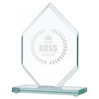 Stikla trofeja "Elegance - labākais boss pasaulē"