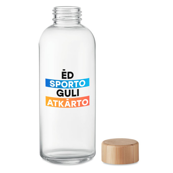 Stikla ūdens pudele "Ēd, sporto, guli, atkārto" (650ml) Stikla ūdens pudele "Ēd, sporto, guli, atkārto" (650ml)