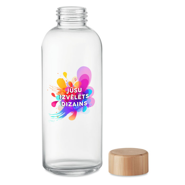 Stikla ūdens pudele "FRIS" ar Jūsu izvēlētu dizainu (650ml)