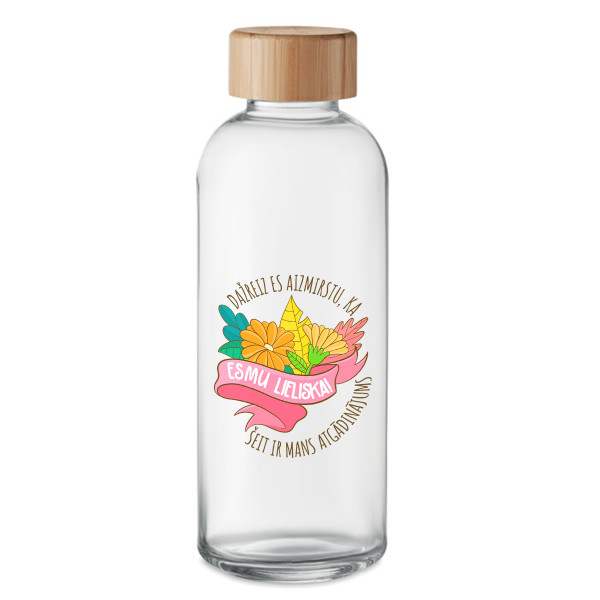 Stikla ūdens pudele "Tu esi lieliska!" (650ml)
