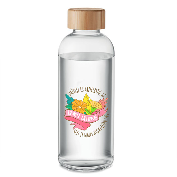 Stikla ūdens pudele "Tu esi lieliska!" (650ml)