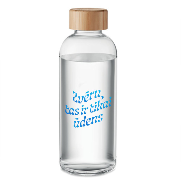 Stikla ūdens pudele "Zvēru, tas ir tikai ūdens" (650ml) Stikla ūdens pudele "Zvēru, tas ir tikai ūdens" (650ml)