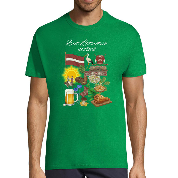 T-krekls "Būt latvietim nozīmē"