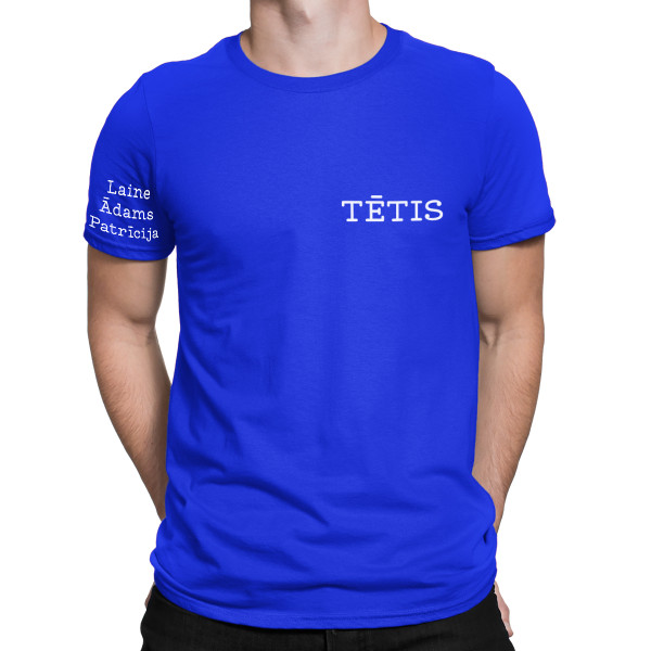 T-krekls "Tētis" ar bērnu vārdiem uz piedurknes