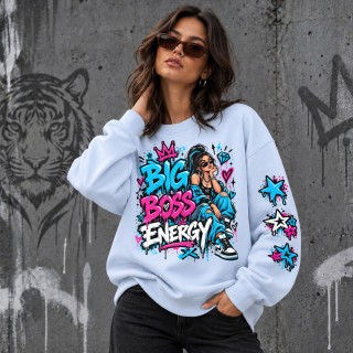 Unisekss pasteļkrāsas džemperis "Big Boss Energy"